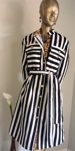 Stripped Shirt Dress~$79.99