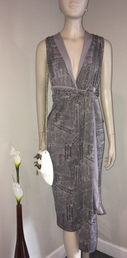 Stretch newspaper 7-way dress $39.99