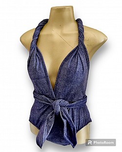 Denim 7way Wrap Bathing Suit